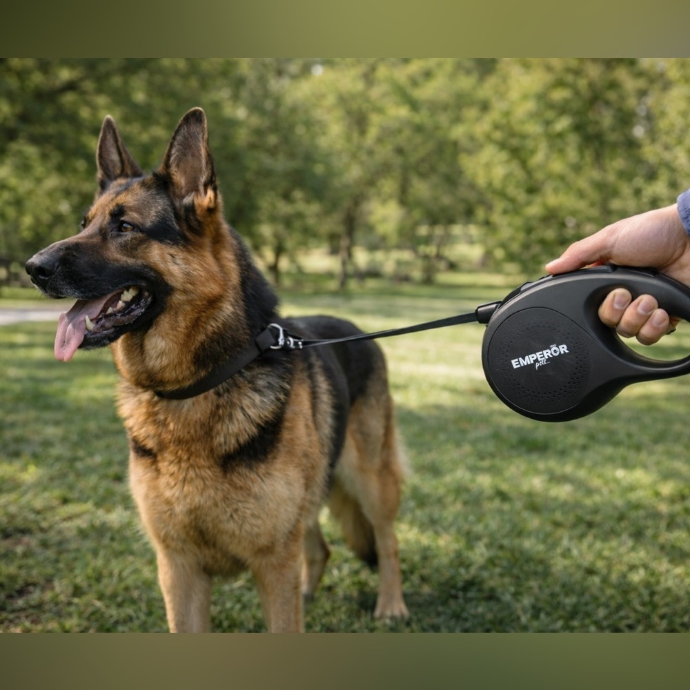 Emperor Pets 26ft Heavy Duty Retractable Dog Leash | Black | NIB